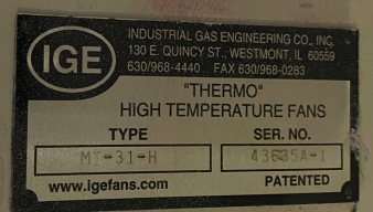 IGE #MI-31-H 15HP HIGH-TEMP FURNACE BLOWER - BL7201 11