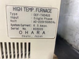 OHARA  1400C ELECTRIC FURNACE - BL7790 11