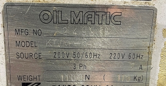 OIL MATIC #KTVM-6 SPINDLE CHILLER - BV1143 11