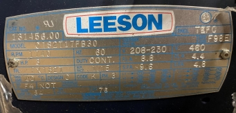 LEESON 3HP ELECTRIC MOTOR - NEW - BV2207 11