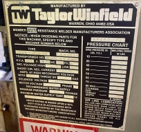 TAYLOR WINFIELD #EBC-3-30 30KVA SPOT WELDER - - BV2421 11