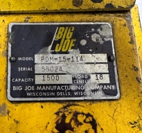 BIG JOE 1,500LBS. WALK BEHIND ELEC. LIFT - BV3250 11