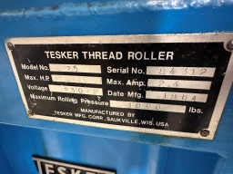 TESKER #25 THREAD ROLLER - BV3486 11