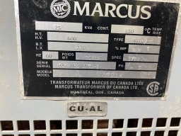 MARCUS 75KVA TRANSFORMER HV:600 LV:220 - CB4198 11