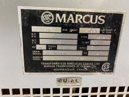 MARCUS 75KVA TRANSFORMER HV:600 LV:220 - CB4199 11