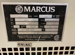 MARCUS 75KVA TRANSFORMER HV:600 LV:220 - CB4203 11