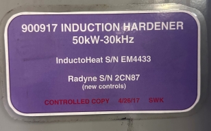 INDUCTOHEAT 50KW INDUCTION HARDENER SYSTEM - CB4480 09