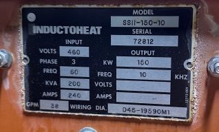 INDUCTOHEAT 150KW INDUCTION HARDENER SYSTEM - CB4481 11